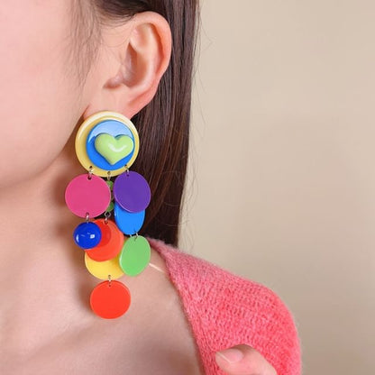Disc Drop Earring