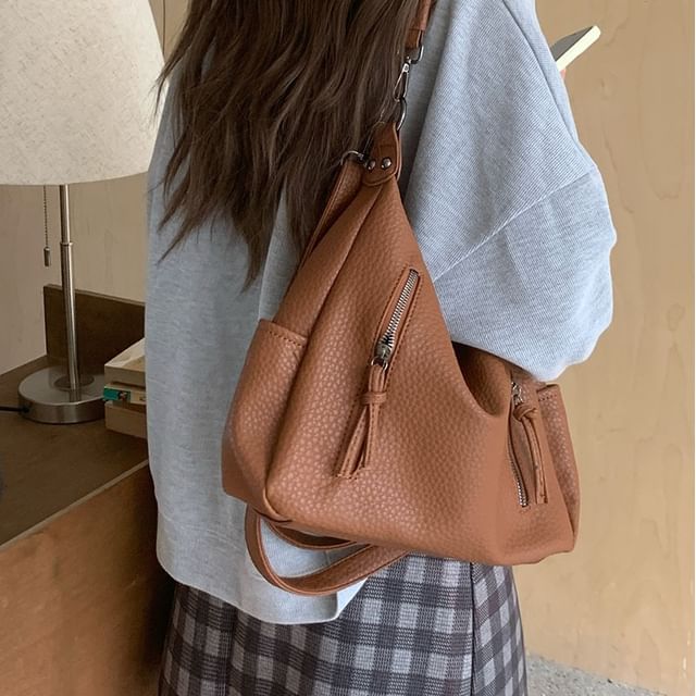 Tassel Bag Leather Faux Shoulder