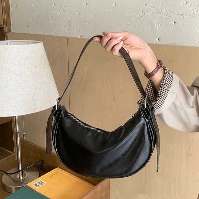 Crescent Bag Faux Leather Shoulder