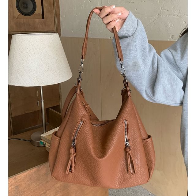 Tassel Bag Leather Faux Shoulder