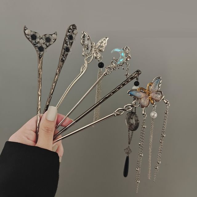 Beaded Alloy Hair Stick