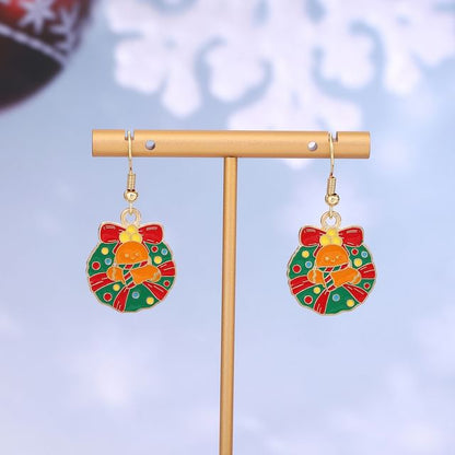 Christmas Cartoon Alloy Drop Earring