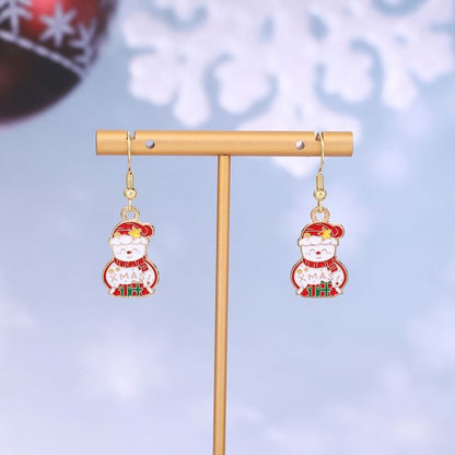 Christmas Cartoon Alloy Drop Earring