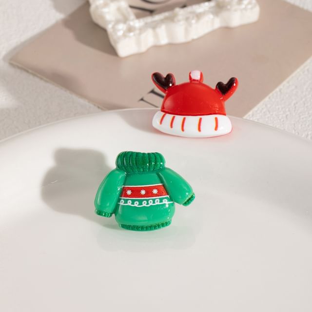 Christmas Cartoon Asymmetrical Resin Stud Earring