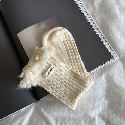 Plain Fringed Socks