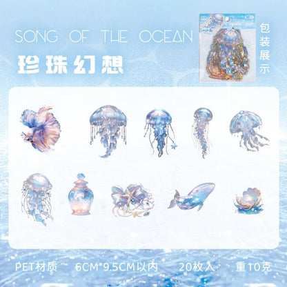 Jellyfish Holographic Sticker