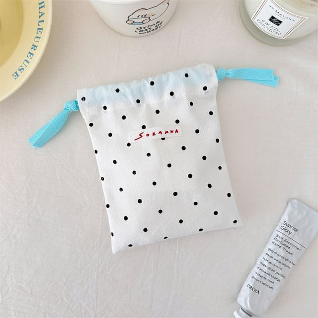 Dotted Drawstring Pouch