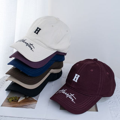 (Various Lettering Baseball Cap Embroidered Designs)