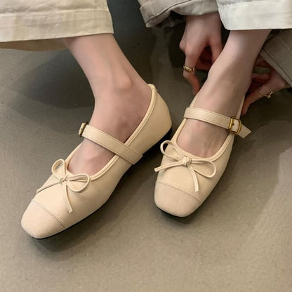 Plain Bow Mary Jane Shoes