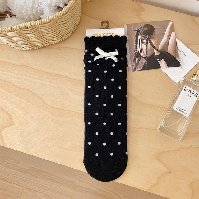 Dotted Bow Socks