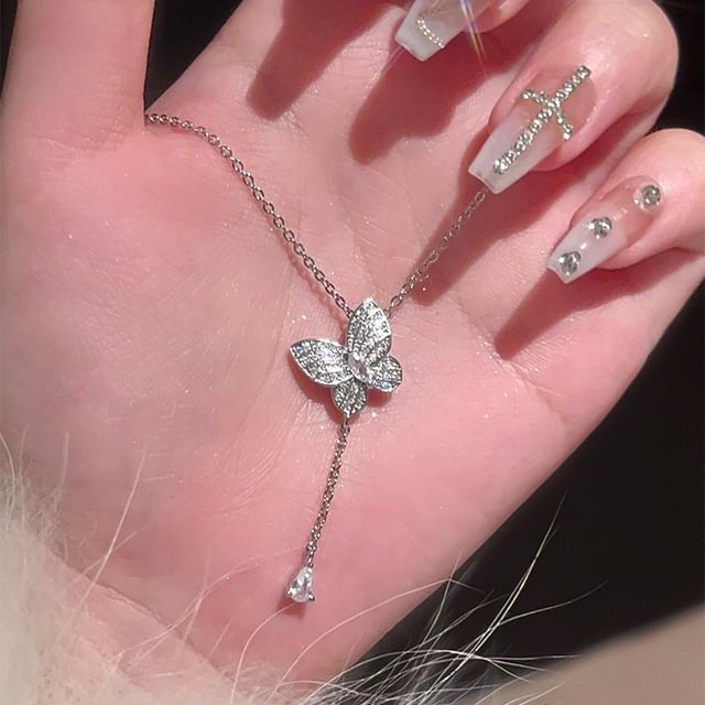 Stud / Bracelet Butterfly Earring Necklace