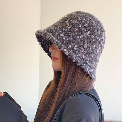 Knit Melange Bucket Hat