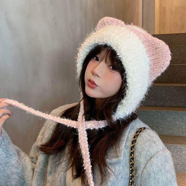 Cat Wool Ear Hat Trapper