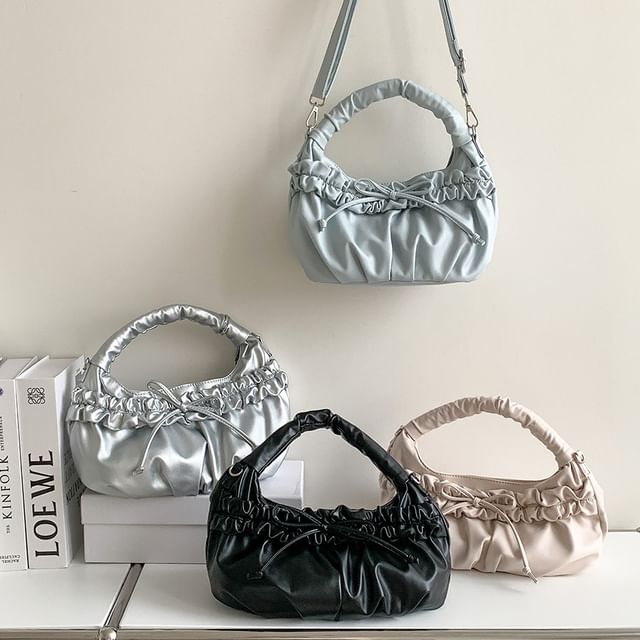 Shoulder Bow Ruched Bag