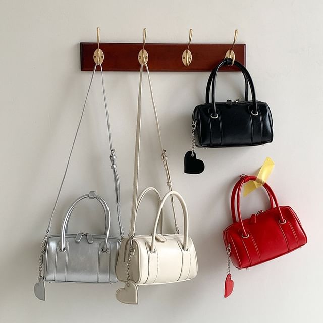 Faux Boston Leather Bag