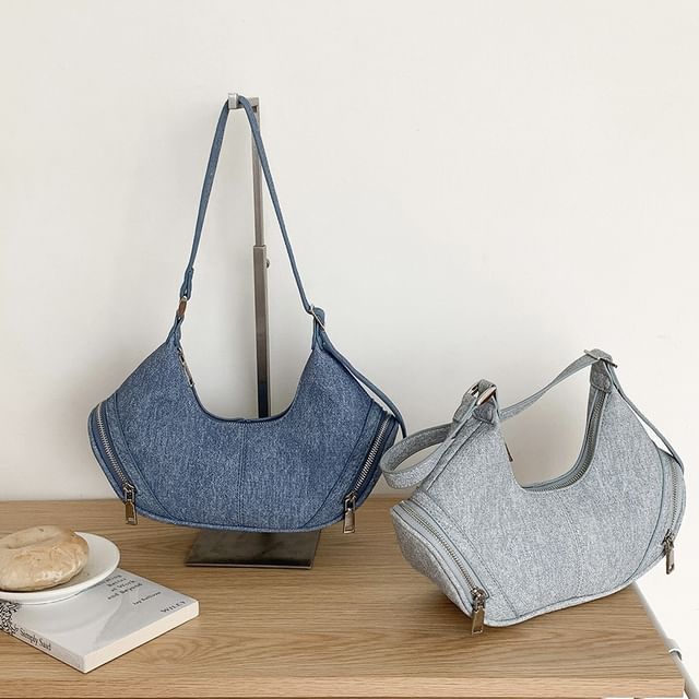 Denim Shoulder Bag Multi-Pocket