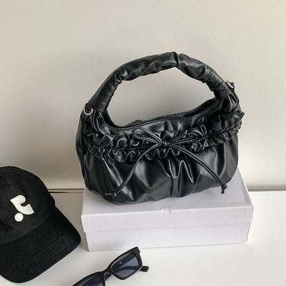 Shoulder Bow Ruched Bag