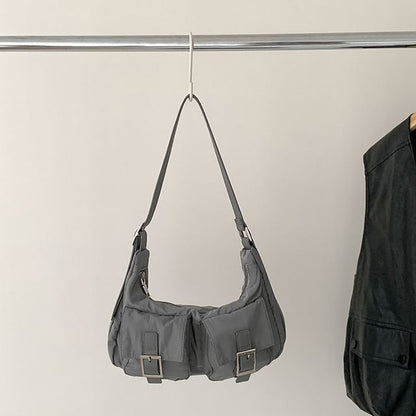 Shoulder Multi-Pocket Bag Buckled