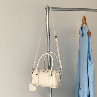 Faux Boston Leather Bag