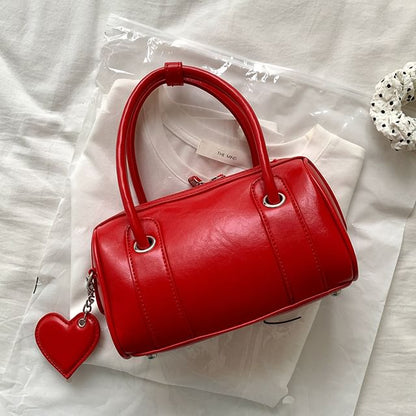 Faux Boston Leather Bag