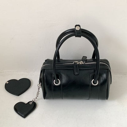 Faux Boston Leather Bag