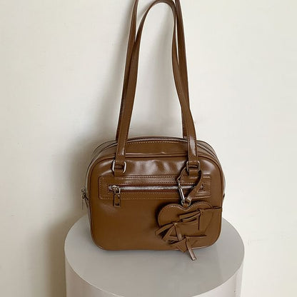 Leather Multi-Pocket Bag Faux Tote