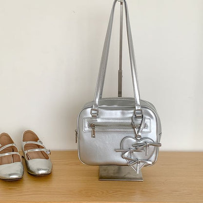 Leather Multi-Pocket Bag Faux Tote