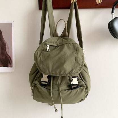 Buckled Backpack Multi-Pocket