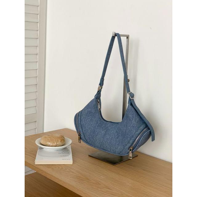 Denim Shoulder Bag Multi-Pocket