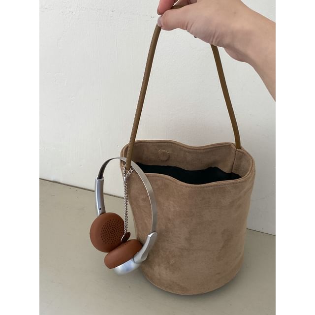 Suede Bucket Bag Faux