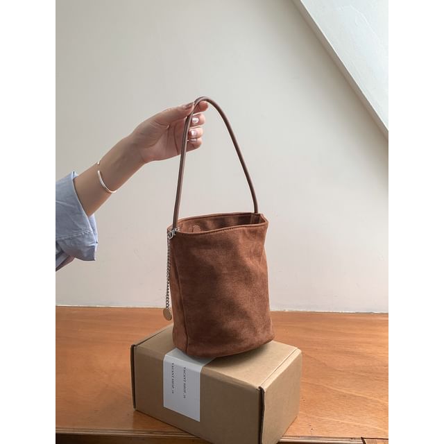 Suede Bucket Bag Faux
