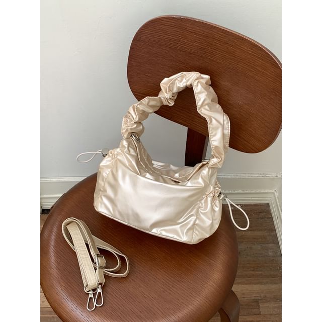 Shoulder Ruched Drawstring Bag