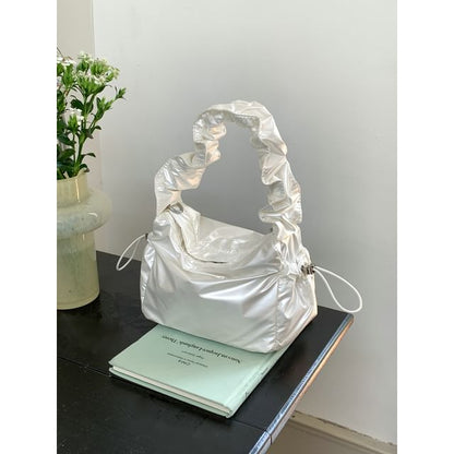 Shoulder Ruched Drawstring Bag