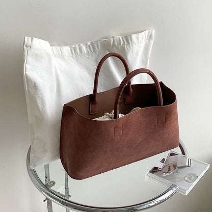 Tote Faux Bag Suede