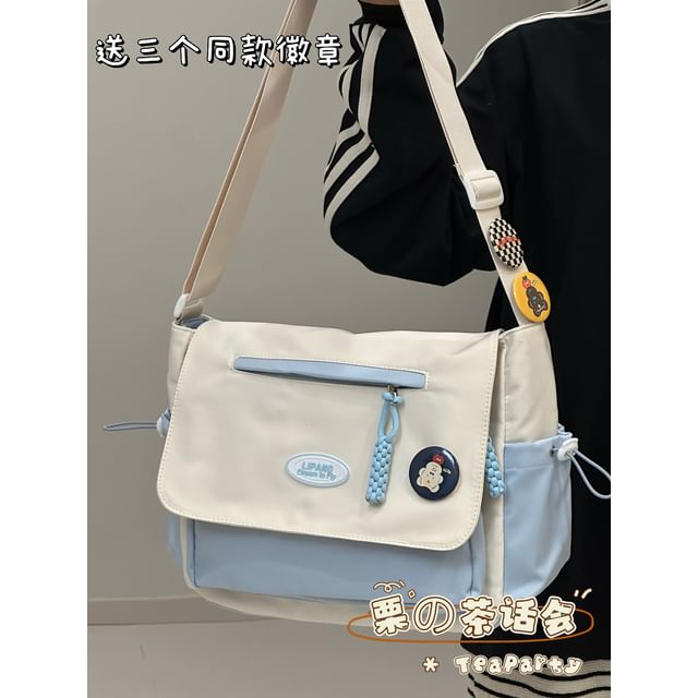 Two Tone Messenger Bag