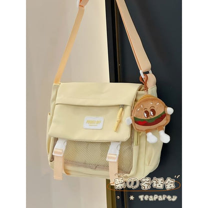 Plain Transparent Panel Messenger Bag