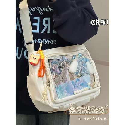 Plain Transparent Panel Messenger Bag