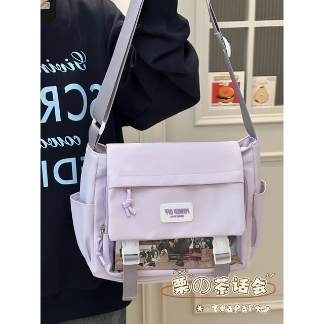 Plain Transparent Panel Messenger Bag