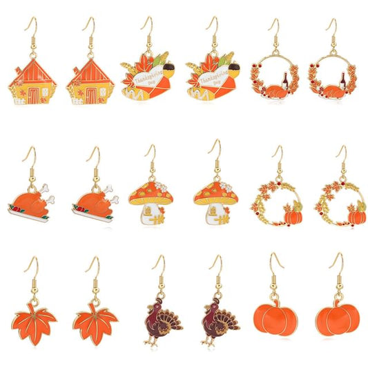 Thanksgiving Glaze Drop Earring