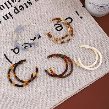 Acetate Open Hoop Earring