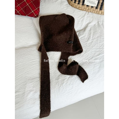 Hat Bonnet Cat Knit Ear