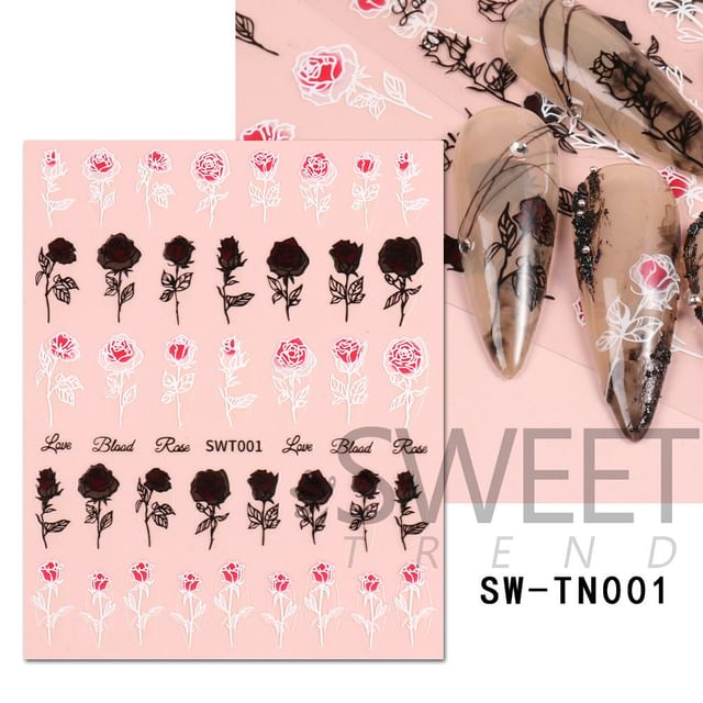 Bow / Floral Nail Art Stickers