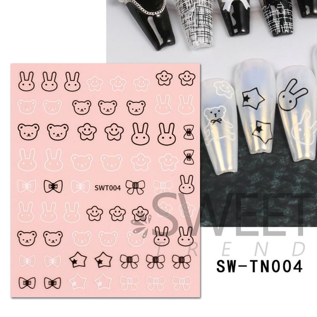 Bow / Floral Nail Art Stickers