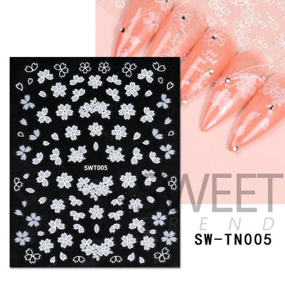 Bow / Floral Nail Art Stickers