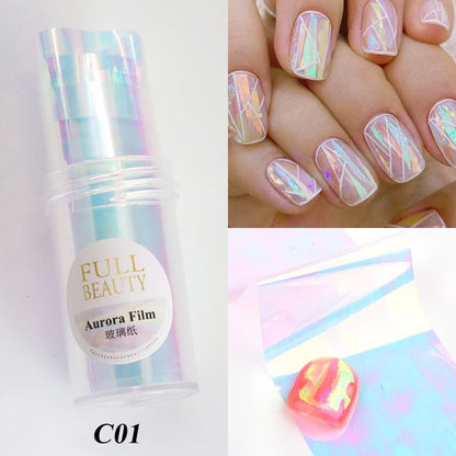 Holographic Film Nail Art Decoration