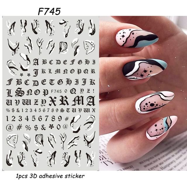 Bug Lettering Nail Art Stickers (Various Designs)