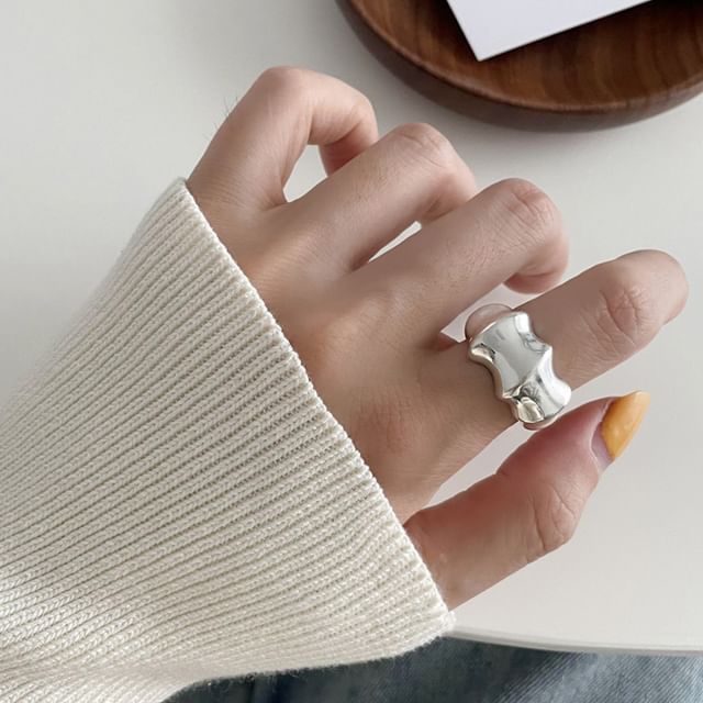 Silver Tone Open Ring