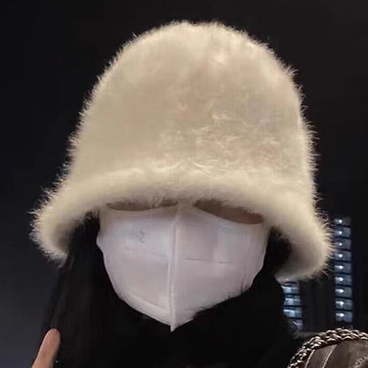 Bucket Fluffy Hat Plain