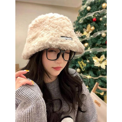 Bucket Fluffy Hat Plain