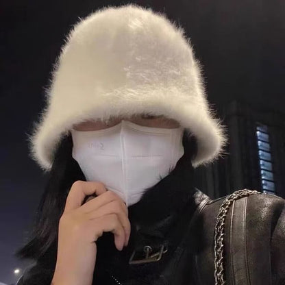 Bucket Fluffy Hat Plain
